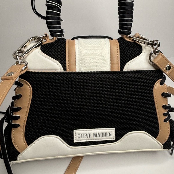 Steve Madden Diego bag and sneakers  set sz 8.5, black and brown bag and shoes - Picture 13 of 16